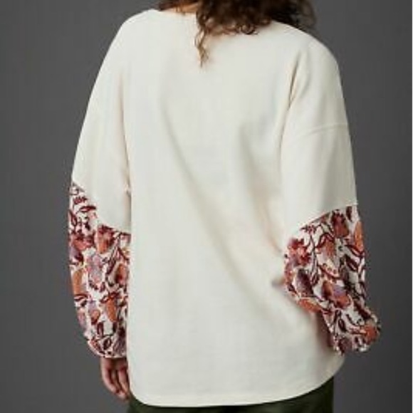 Anthropologie Annette Floral Thermal Long Sleeved Top - Picture 2 of 14